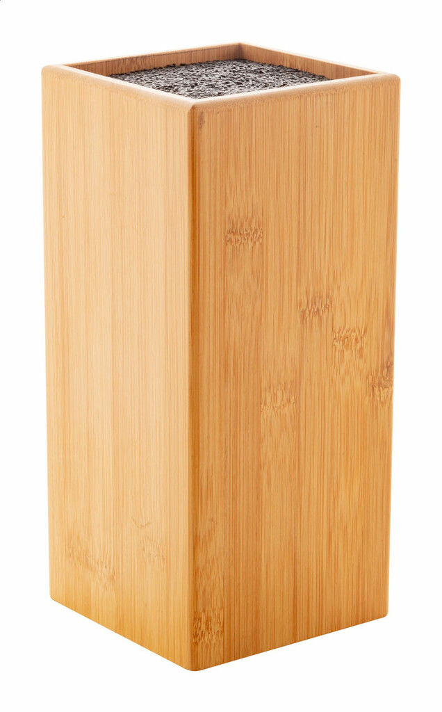 Бамбукова підставка для ножів Santoku, колір натуральний - AP800471- Фото №1