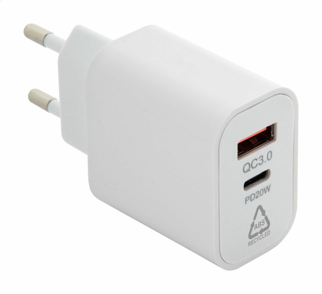 RABS USB-зарядное устройство Recharge, цвет белый - AP864017-01- Фото №1