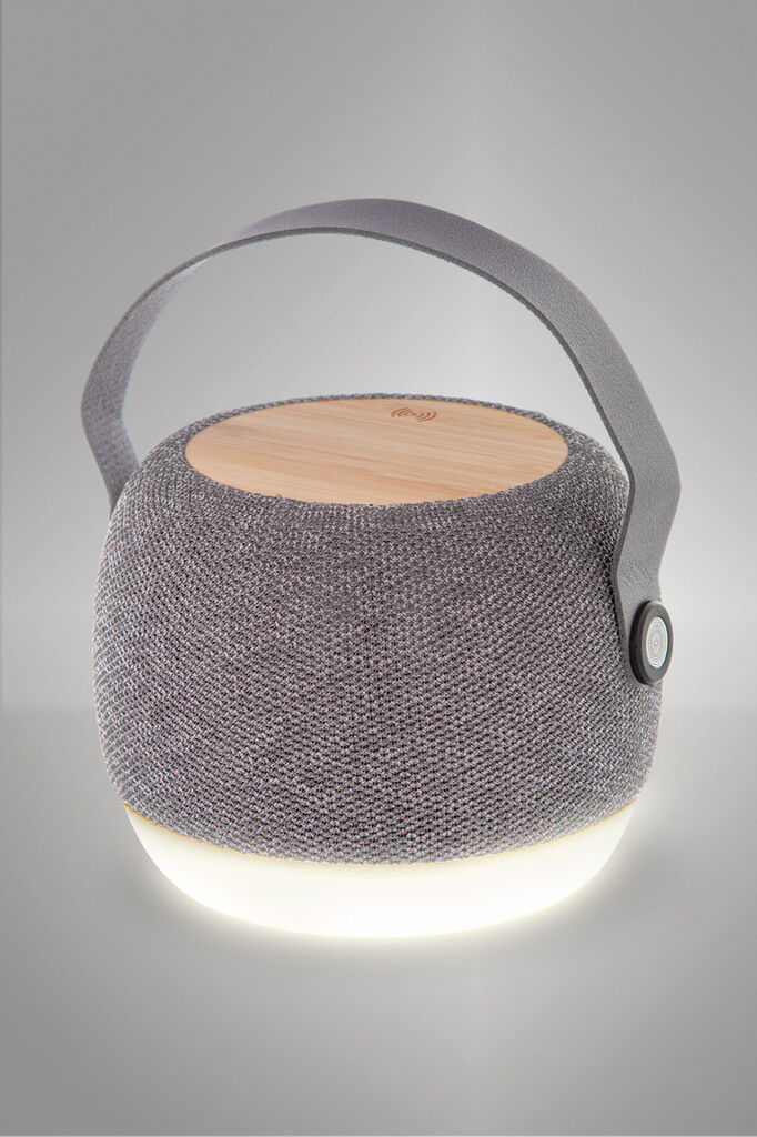 Динамік Bluetooth з переробленого пластику і RPET, колір сірий - AP864023- Фото №8