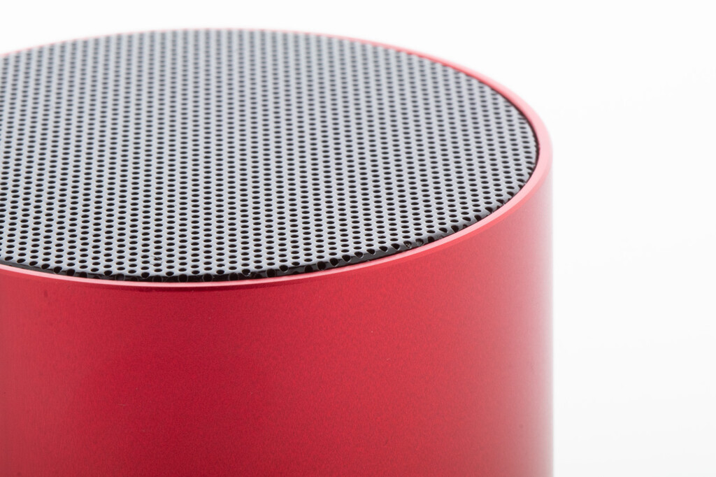 Bluetooth-динамик RalooBeat из преработанного алюминия, цвет красный - AP864024-05- Фото №4