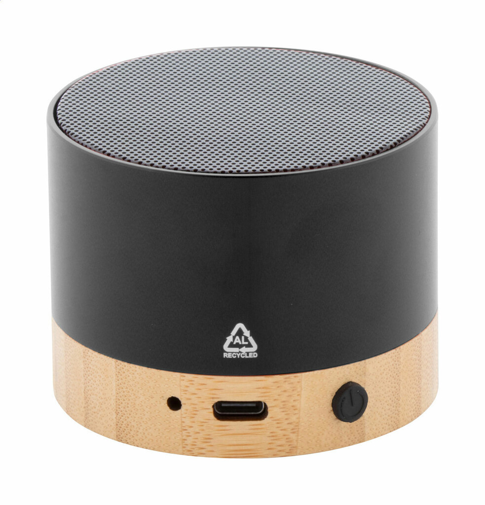Bluetooth-динамик RalooBeat из преработанного алюминия, цвет черный - AP864024-10- Фото №1