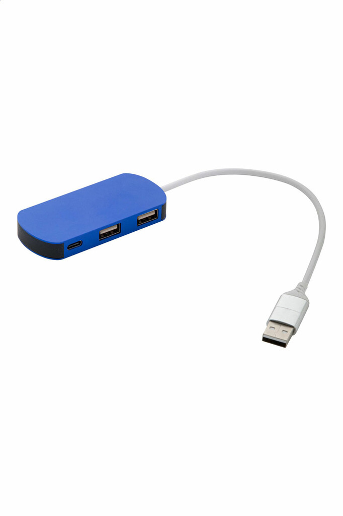 USB хаб Raluhub, цвет синий - AP864022-06- Фото №2