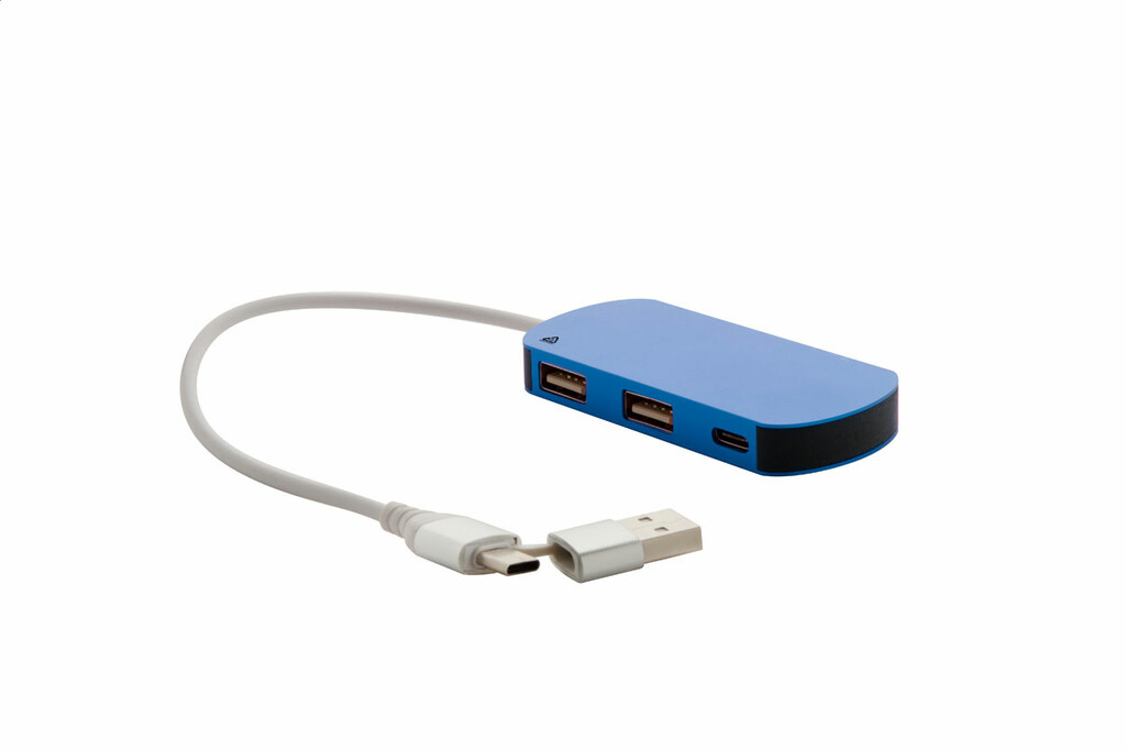 USB хаб Raluhub, цвет синий - AP864022-06- Фото №4