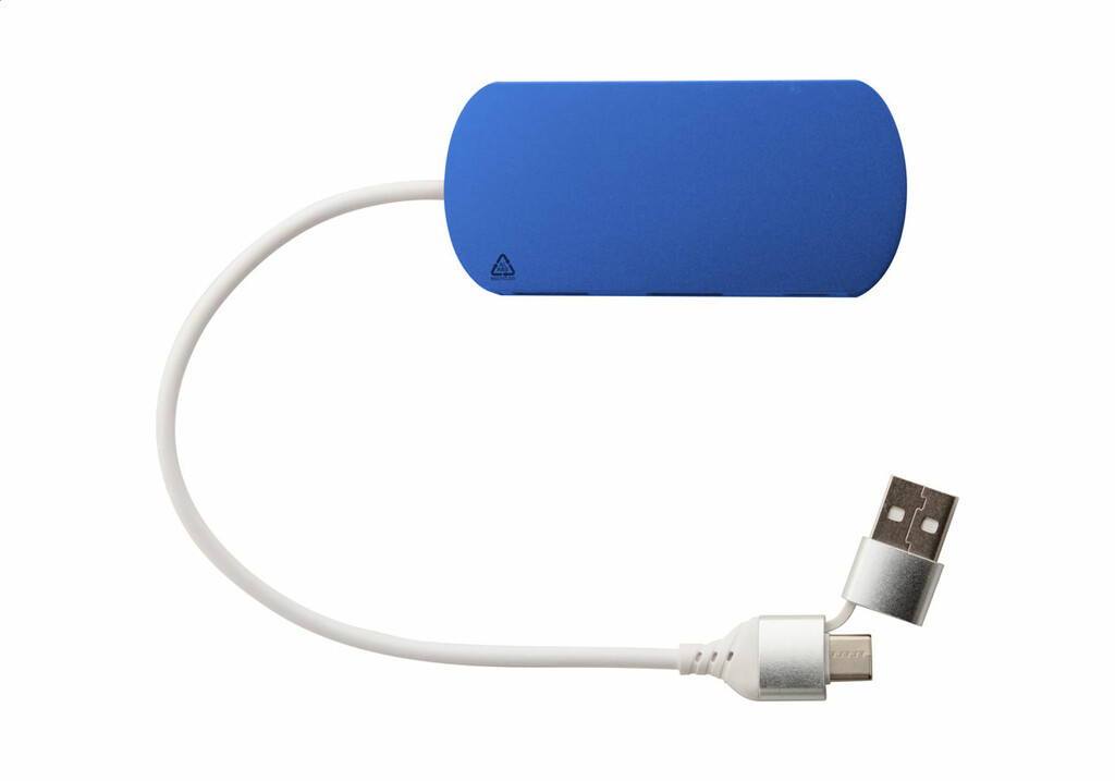 USB хаб Raluhub, цвет синий - AP864022-06- Фото №5