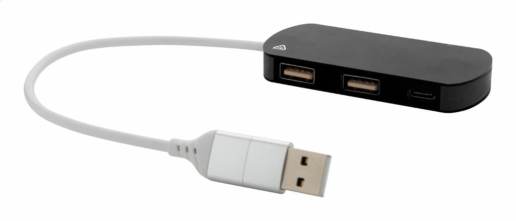 USB хаб Raluhub, цвет черный - AP864022-10- Фото №1