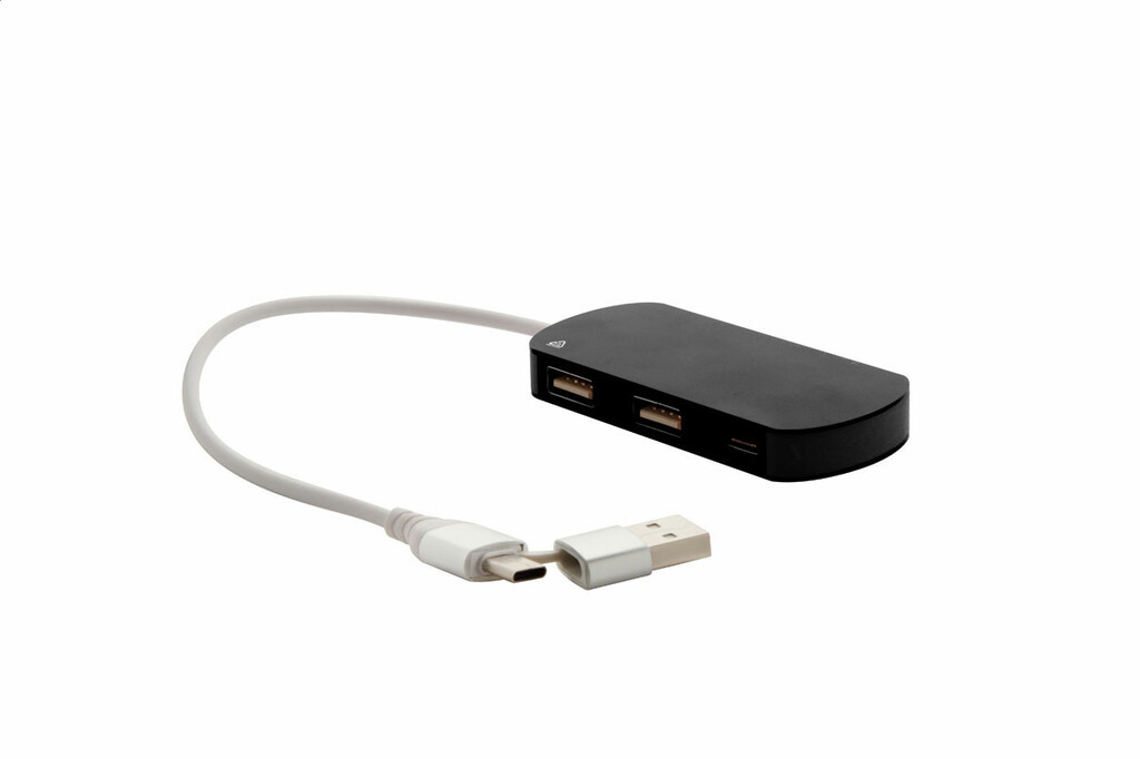 USB хаб Raluhub, цвет черный - AP864022-10- Фото №2