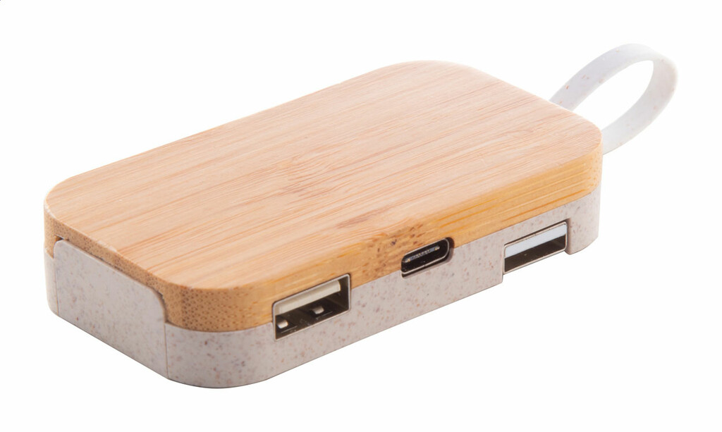 USB-хаб Holbaru, цвет натуральный - AP864034- Фото №3