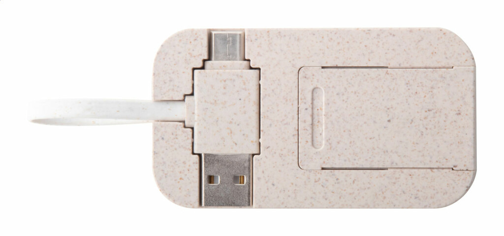 USB-хаб Holbaru, цвет натуральный - AP864034- Фото №4