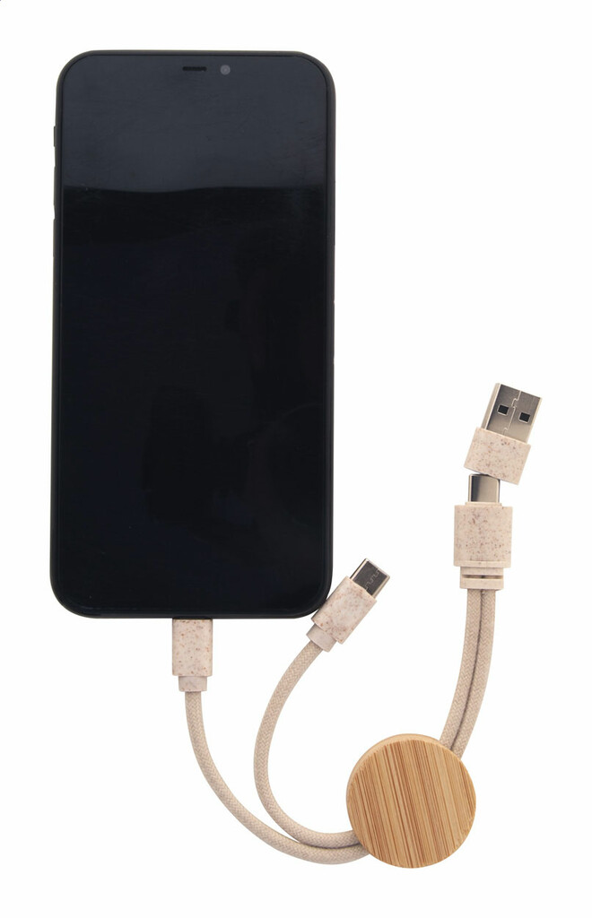 USB-кабель для зарядного пристрою Nihon, колір натуральний - AP864029- Фото №4