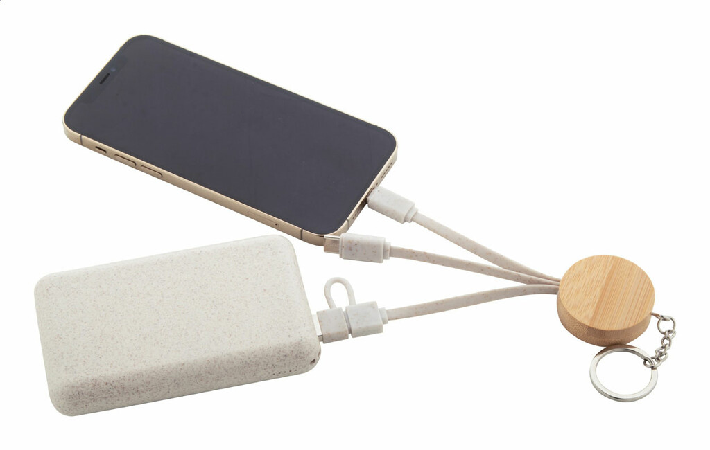 Брелок USB-кабель для заряджання Mugory, колір натуральний - AP864040- Фото №4