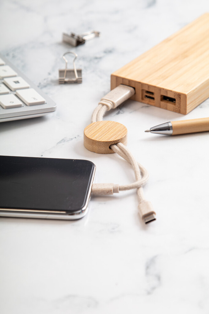 Брелок USB-кабель для заряджання Mugory, колір натуральний - AP864040- Фото №7