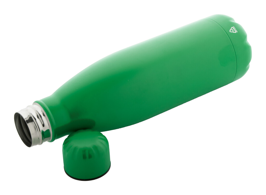 Бутылка из переработанной нержавеющей стали Refill, цвет зеленый - AP808117-07- Фото №2