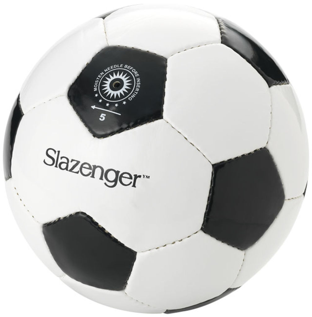 Футбольный мяч из 30-ти панелей, цвет белый, сплошной черный