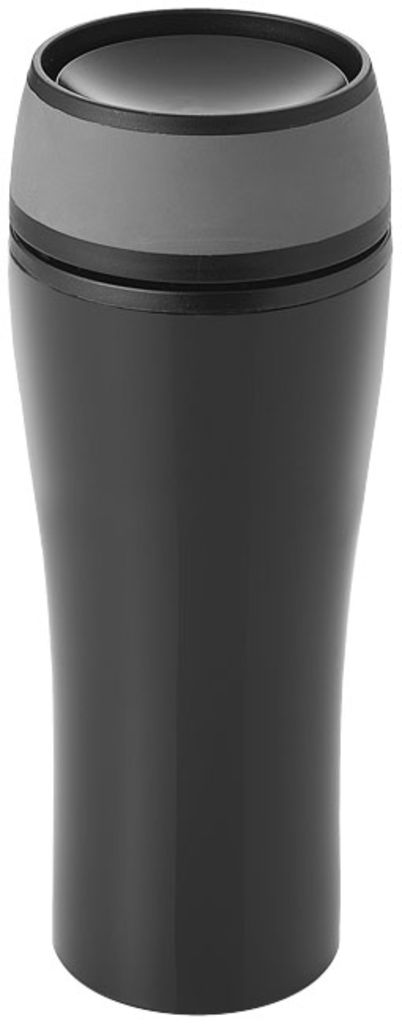Герметичный термостакан Curve, цвет сплошной черный, серый