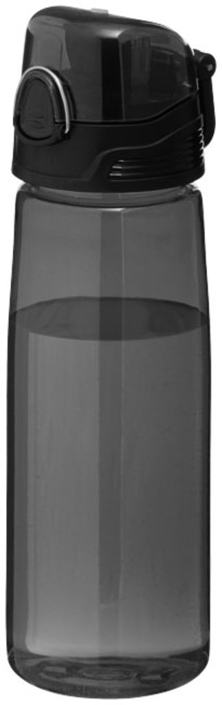 Спортивная бутылка Capri, цвет черный прозрачный