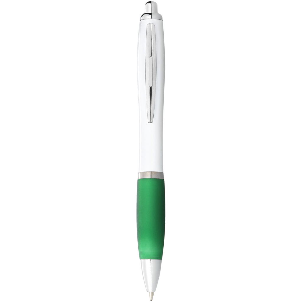 Кулькова ручка Nash, колір білий, зелений - 10690001- Фото №3