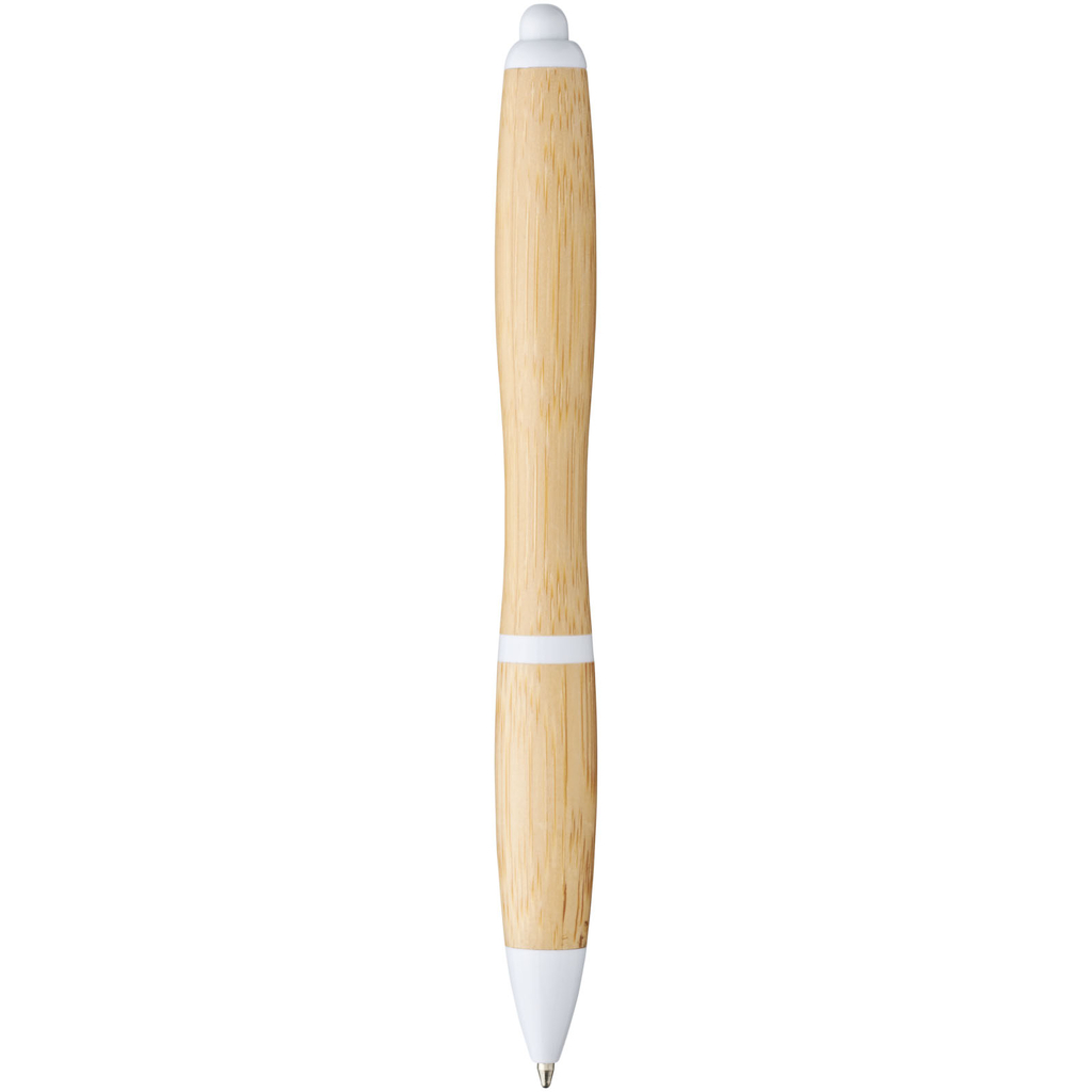 Ручка шариковая Nash, цвет натуральный, белый - 10737804- Фото №4