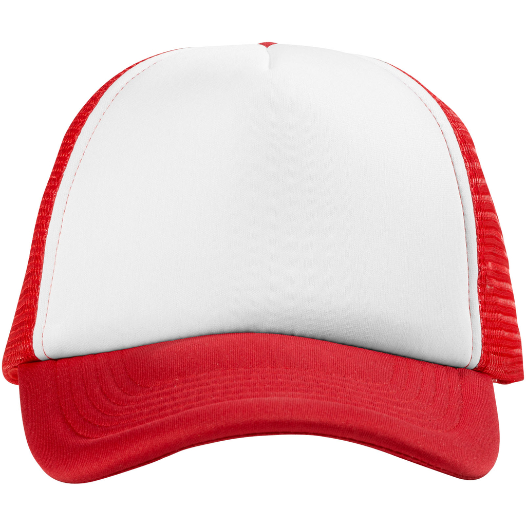 Кепка Trucker из 5-ти панелей, цвет красный, белый - 11106901- Фото №3