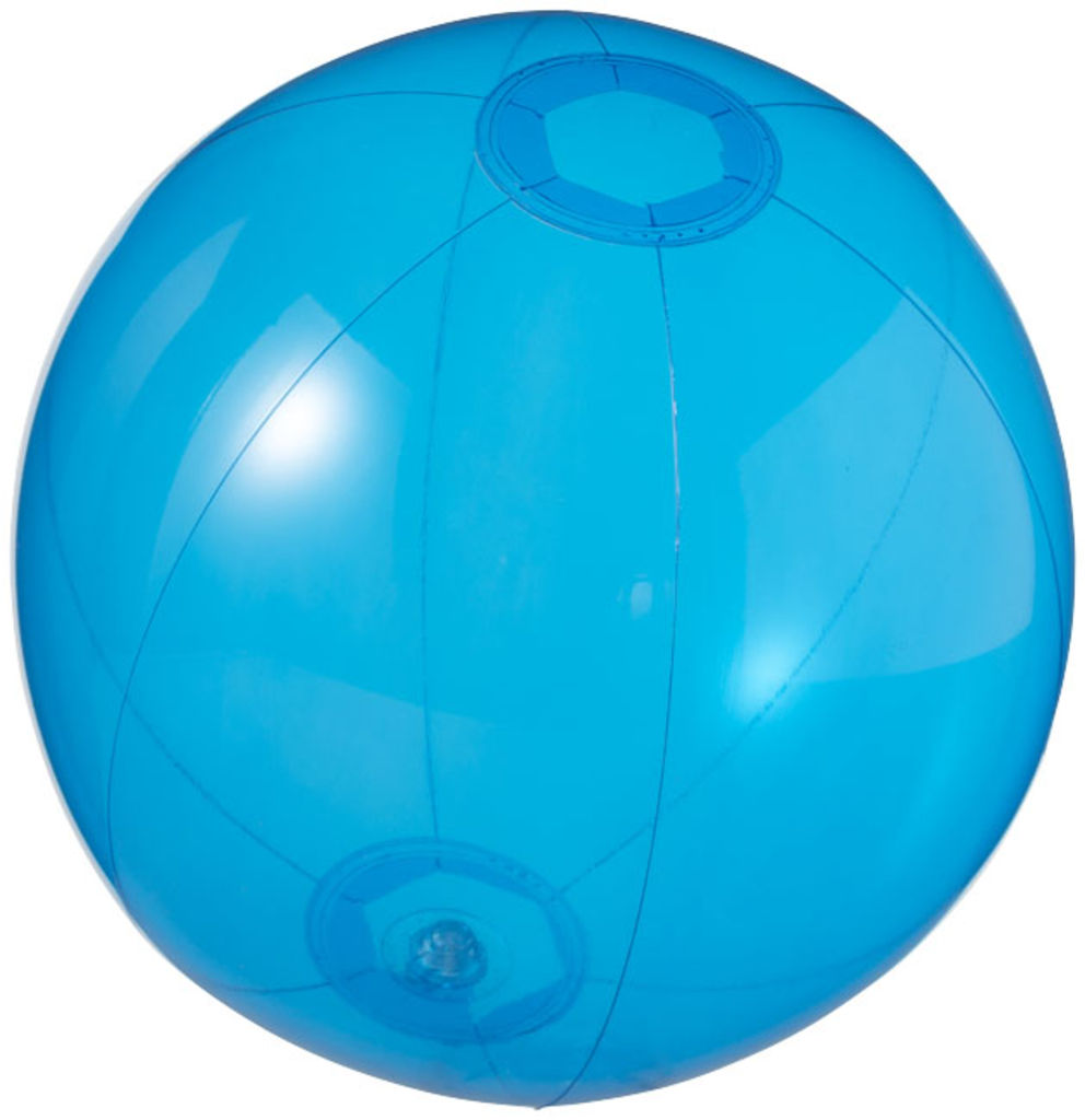 Прозорий пляжний м'яч Ibiza, колір синій прозорий