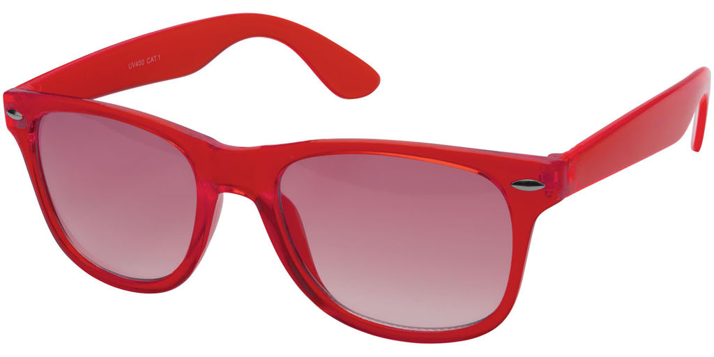 Солнцезащитные очки Sun Ray с прозрачными линзами, цвет красный