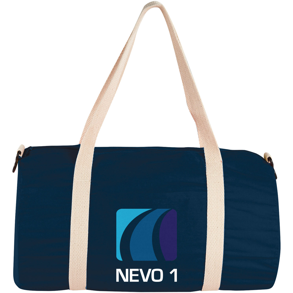Бавовняна сумка Barrel Duffel, колір темно-синій - 12019501- Фото №3