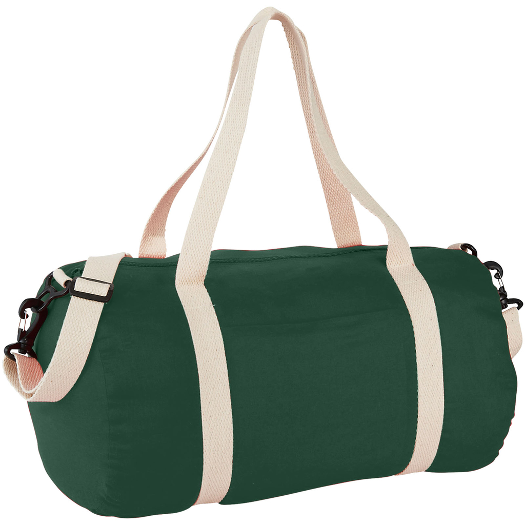 Бавовняна сумка Barrel Duffel, колір зелений - 12019503- Фото №1