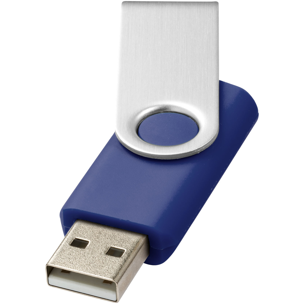 Флешка Rotate Basic 2GB, колір синій, сріблястий - 12350402- Фото №1