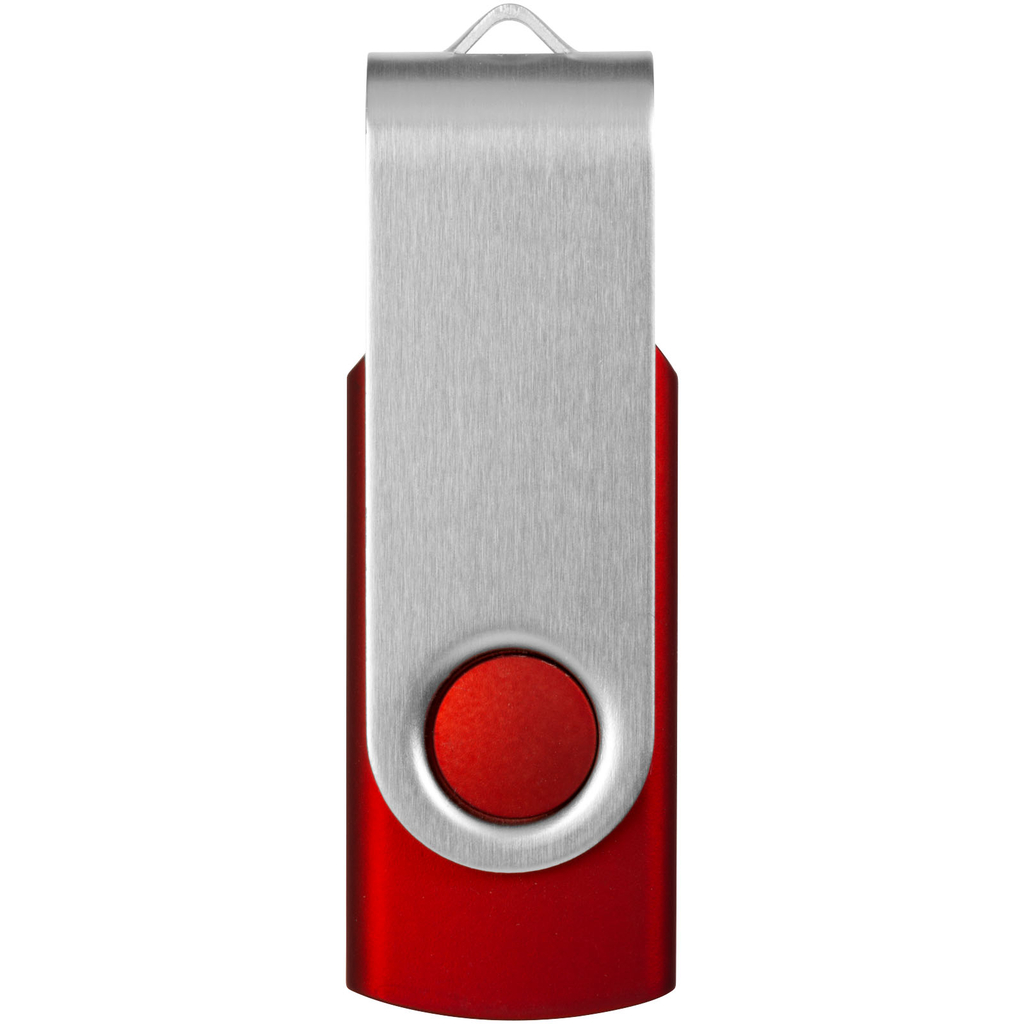 Флешка Rotate Basic 2GB, колір червоний, сріблястий - 12350403- Фото №5