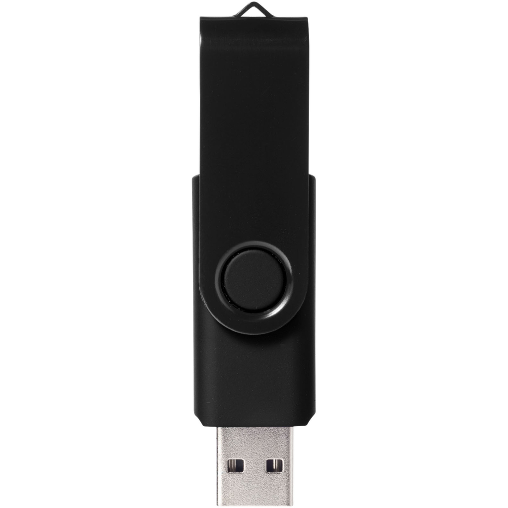 Флешка Rotate Metallic 4GB, цвет сплошной черный - 12350800- Фото №4