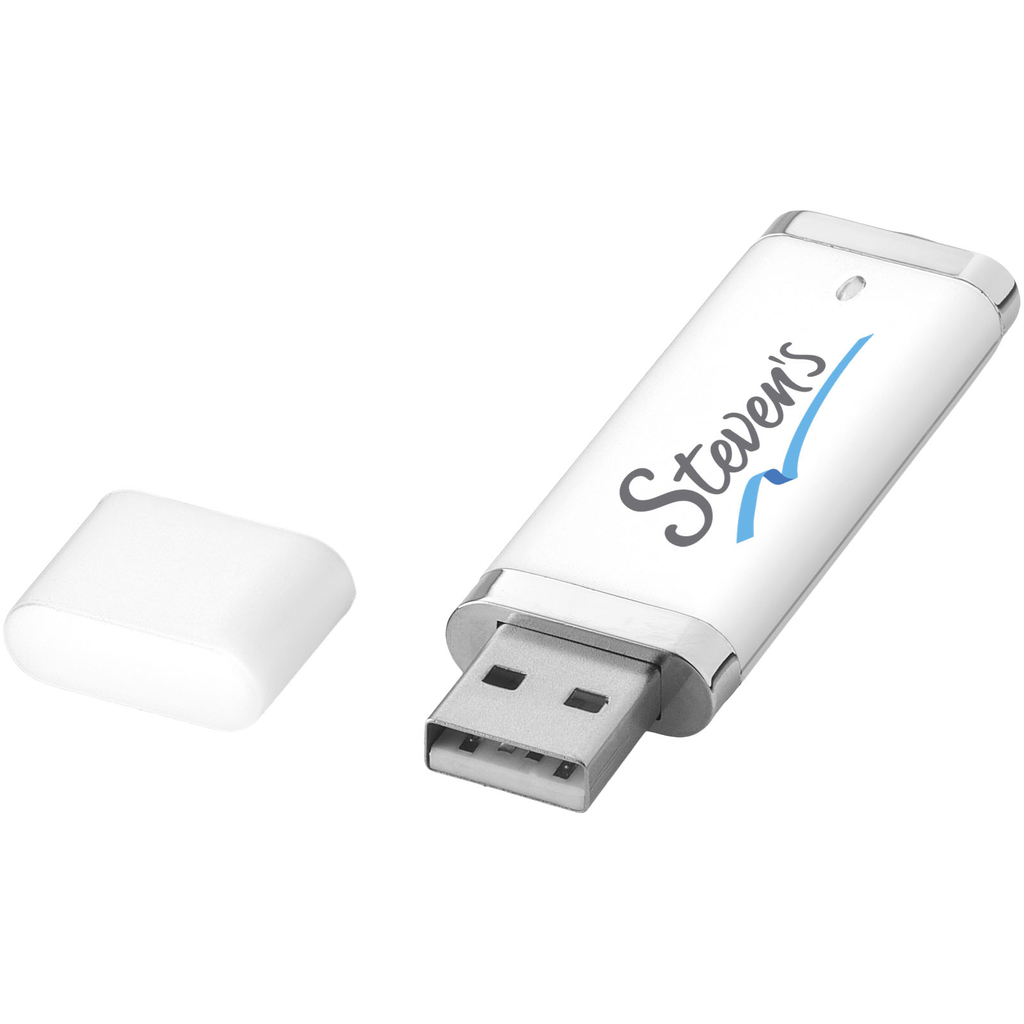 Флешка Flat 4GB, цвет белый - 12352501- Фото №2