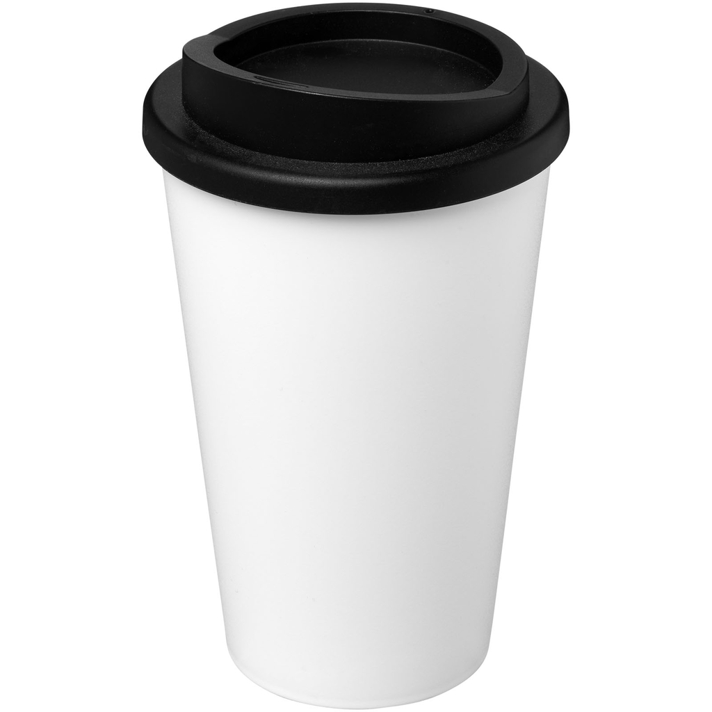 Термокружка Americano, цвет белый, сплошной черный - 21000108- Фото №1