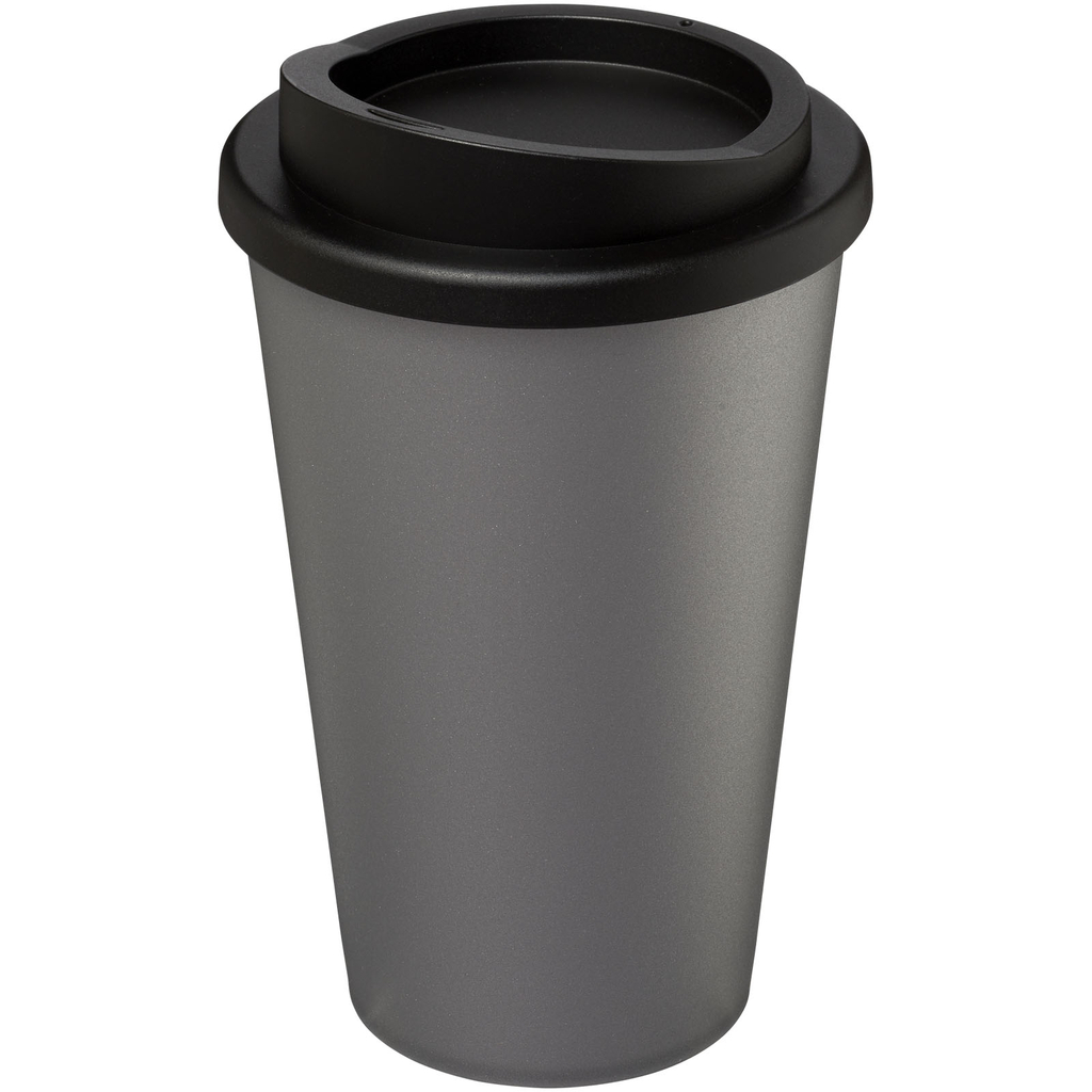 Термокружка Americano, колір сріблястий, суцільний чорний - 21000124- Фото №1