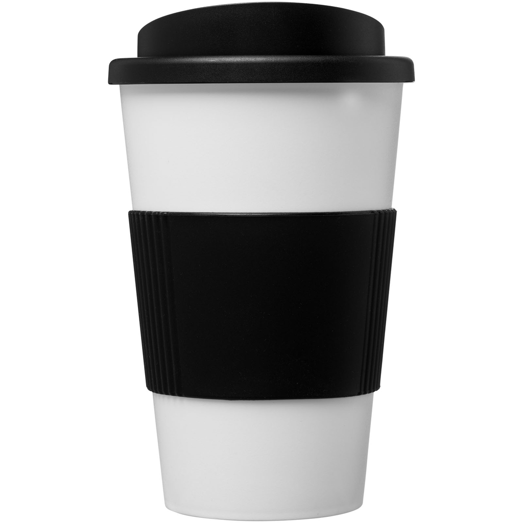 Термокружка Americano, цвет белый, сплошной черный - 21000208- Фото №3