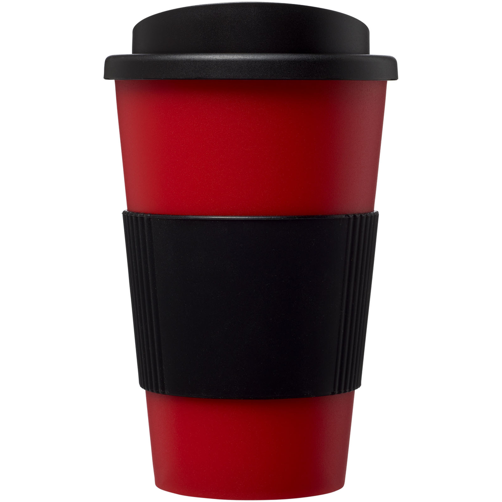 Термокружка Americano, колір червоний, суцільний чорний - 21000216- Фото №3