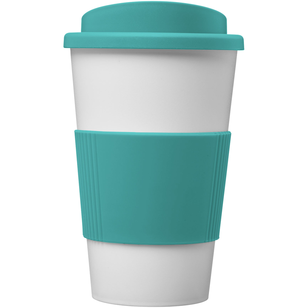 Термокружка Americano, цвет белый, аква - 21000229- Фото №3