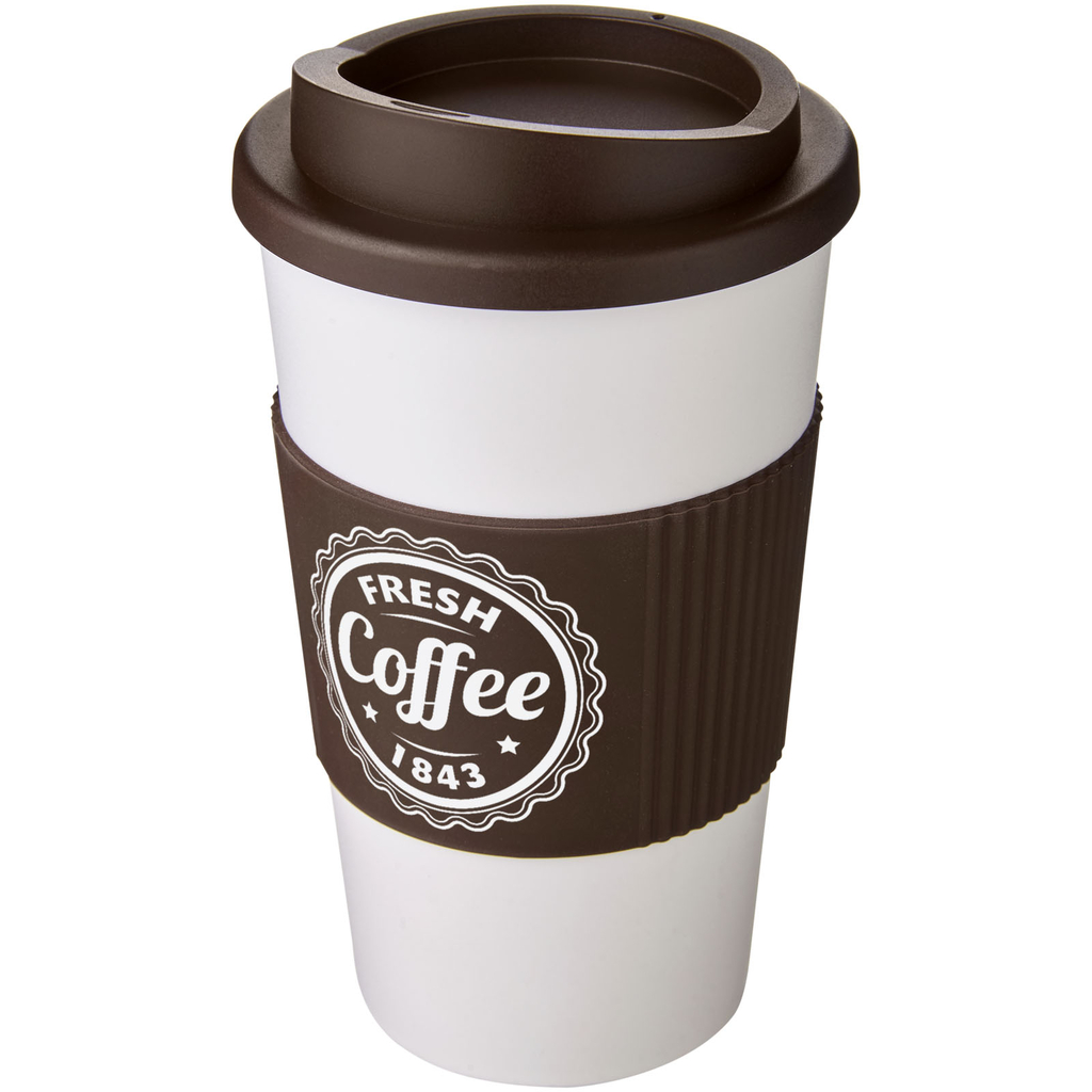 Термокружка Americano, колір білий, коричневий - 21000231- Фото №2