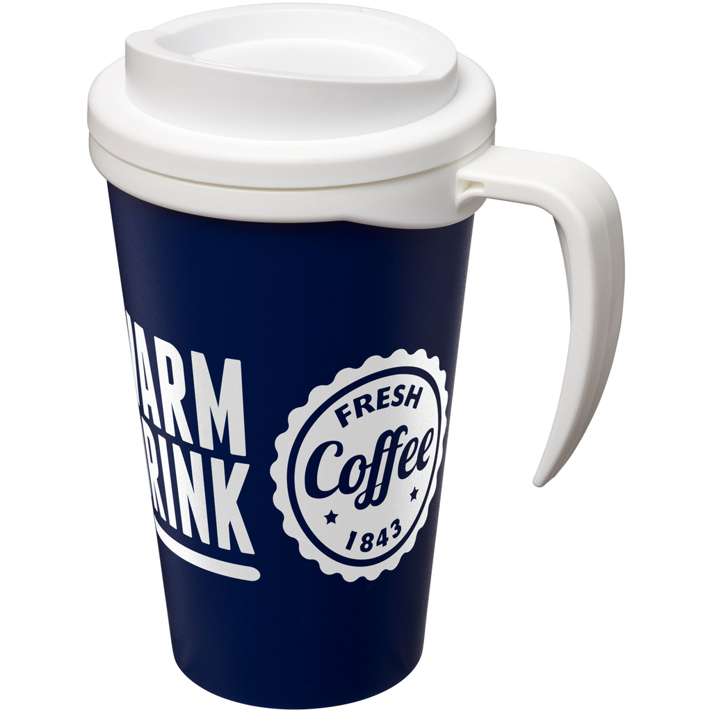Термокружка Americano Grande, колір синій, білий - 21000407- Фото №2