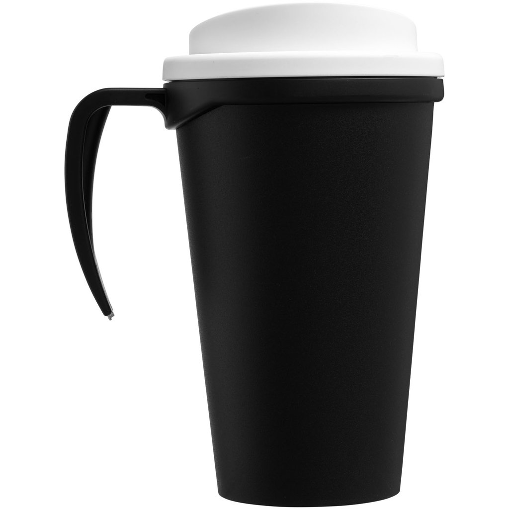 Термокружка Americano Grande, колір суцільний чорний, білий - 21000413- Фото №5