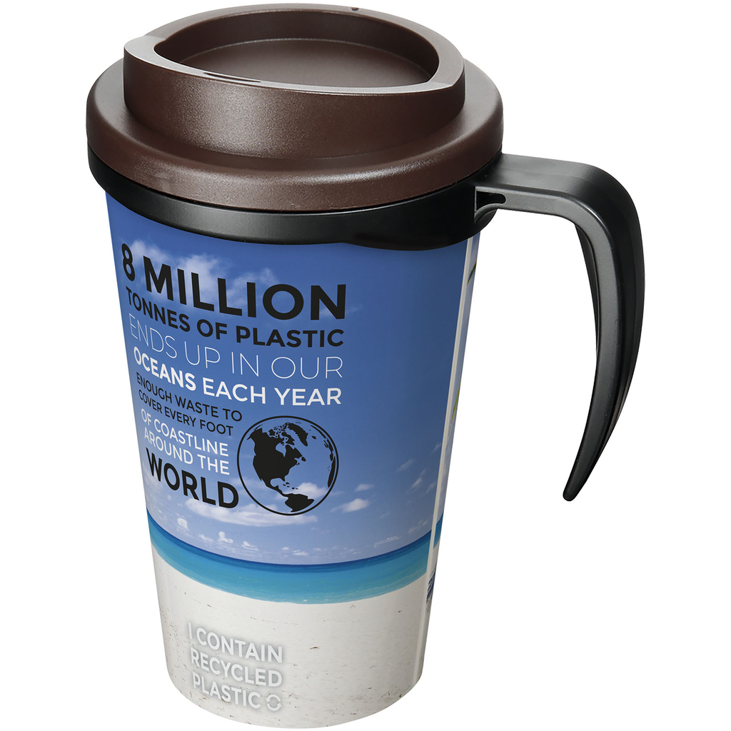 Термокружка Brite-Americano grande, колір суцільний чорний, коричневий - 21000625- Фото №1