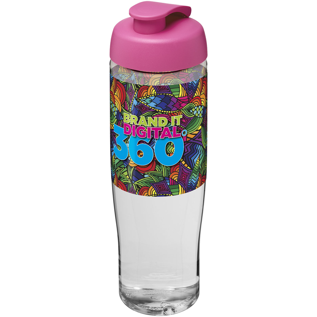 Бутылка спортивная H2O Tempo, цвет прозрачный, розовый - 21004008- Фото №2