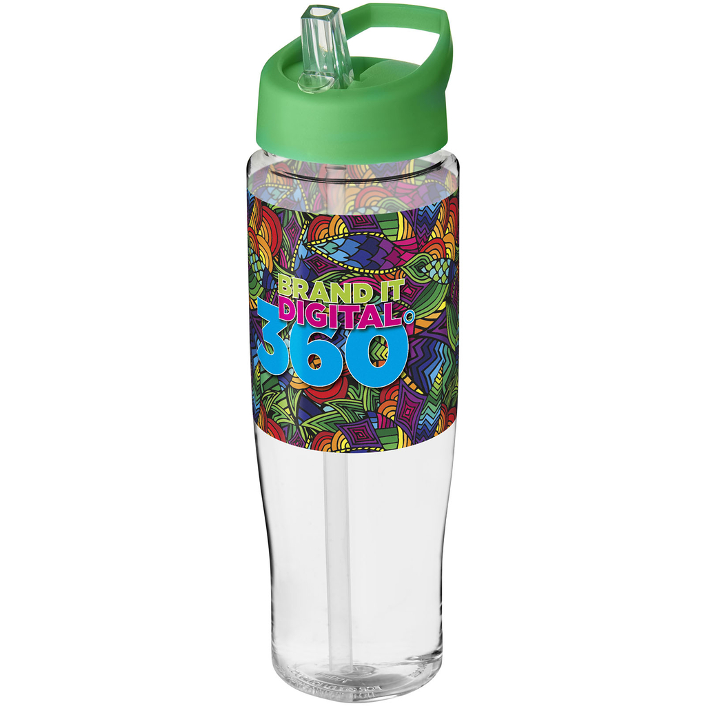 Бутылка спортивная H2O Tempo, цвет прозрачный, зеленый - 21004420- Фото №2
