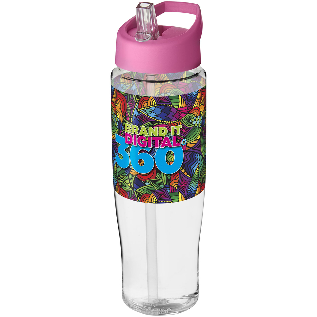 Бутылка спортивная H2O Tempo, цвет прозрачный, розовый - 21004423- Фото №2