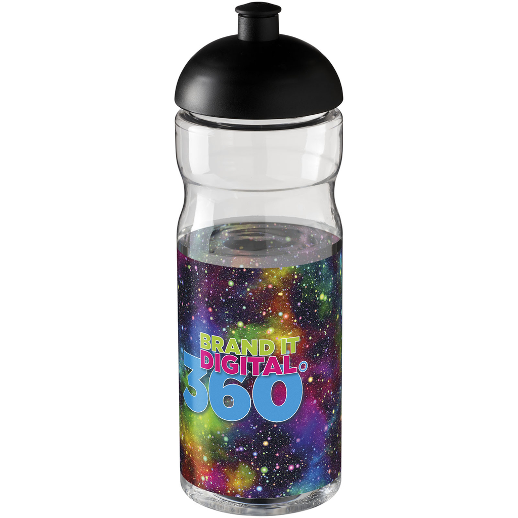 Бутылка спортивная H2O Base, цвет прозрачный, сплошной черный - 21004700- Фото №2