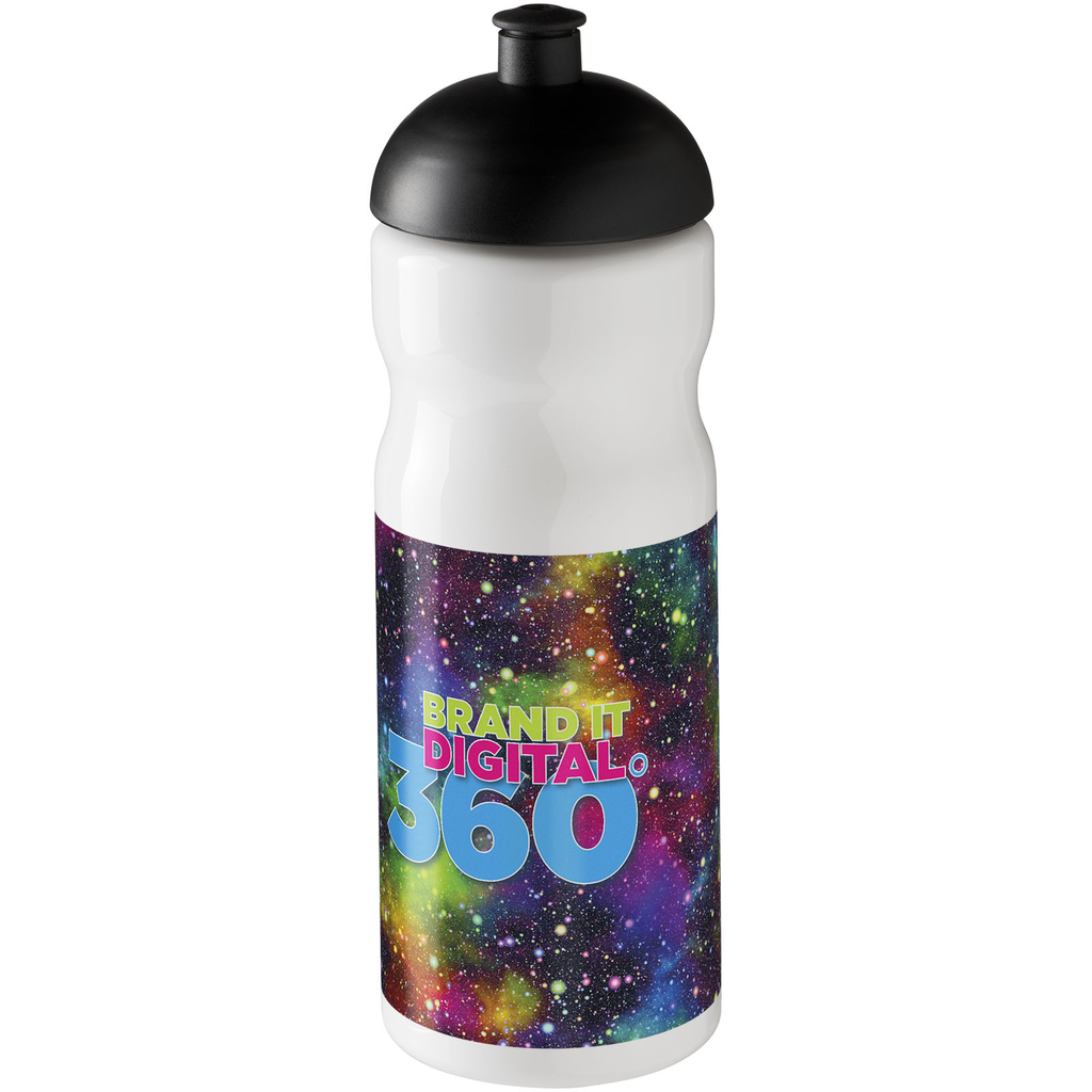 Бутылка спортивная H2O Base, цвет белый, сплошной черный - 21004715- Фото №2