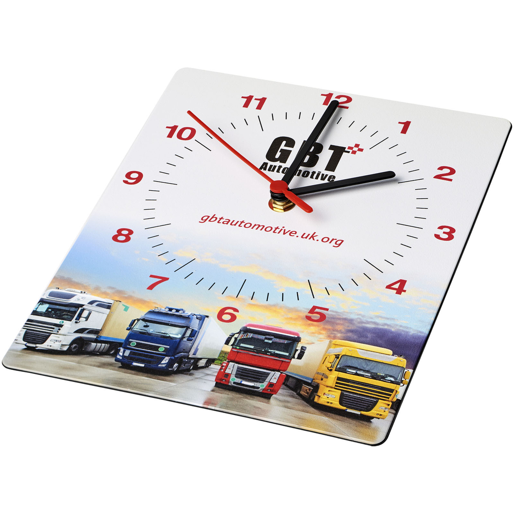Годинник настінний Brite-Clock, колір суцільний чорний - 21053100- Фото №1
