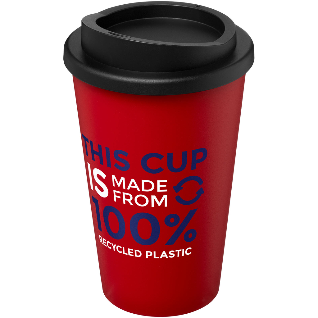 Термокружка Recycled Americano® об'ємом 350 мл, колір червоний, суцільний чорний - 21069121- Фото №2 Термокружка Recycled Americano® об'ємом 350 мл, колір червоний, суцільний чорний - 21069121- Фото №2