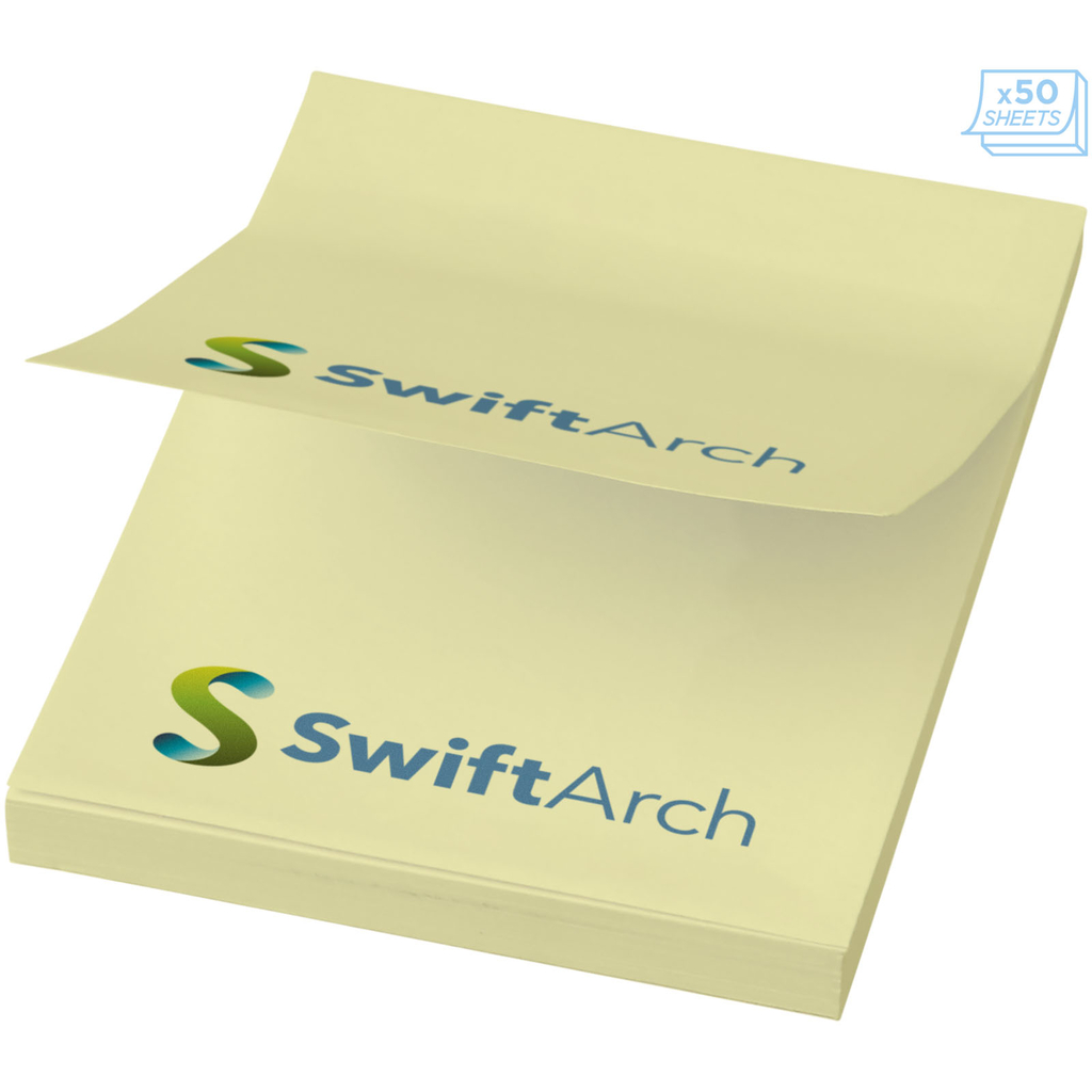 Бумага для заметок Sticky-Mate 50х75, колір світло-жовтий - 21092022- Фото №1