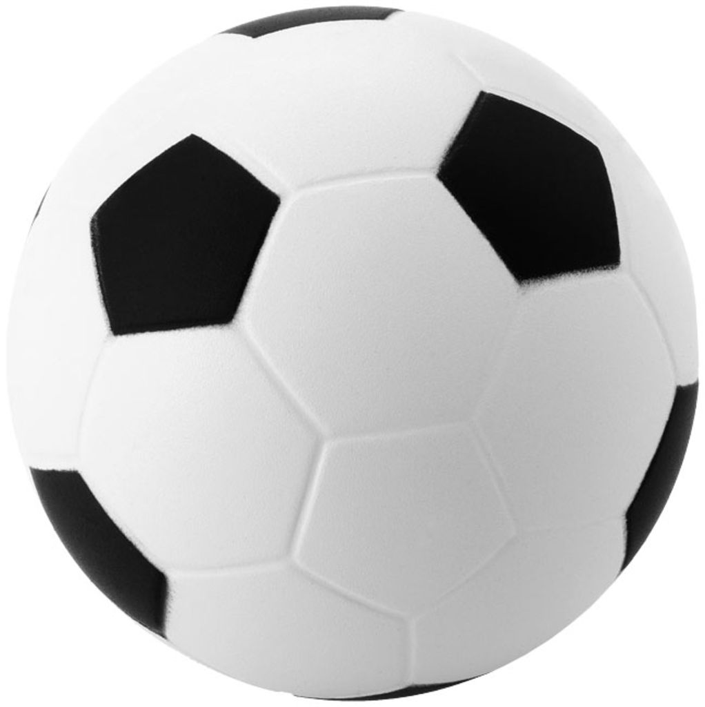 Антистресс в форме футбольного мяча, цвет белый, сплошной черный