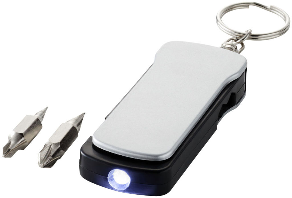 Брелок-ліхтарик Maxx 6 в 1, колір срібний