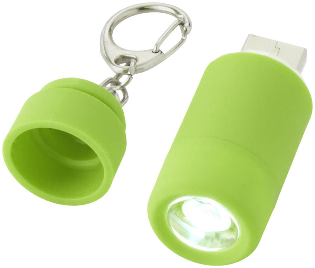 Брелок-фонарь Avior с зарядкой от USB, цвет зеленый